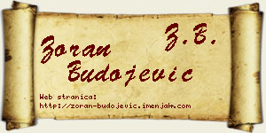 Zoran Budojević vizit kartica